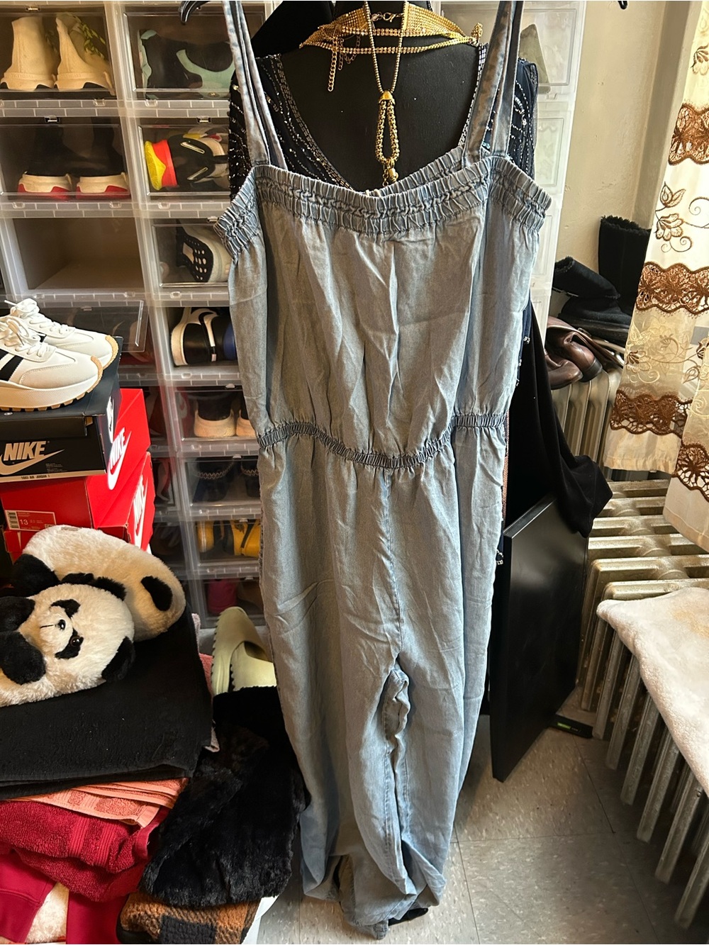 Z Supply Light Blue Sleeveless Linen-Blend Jumpsuit - Picture 5 of 6